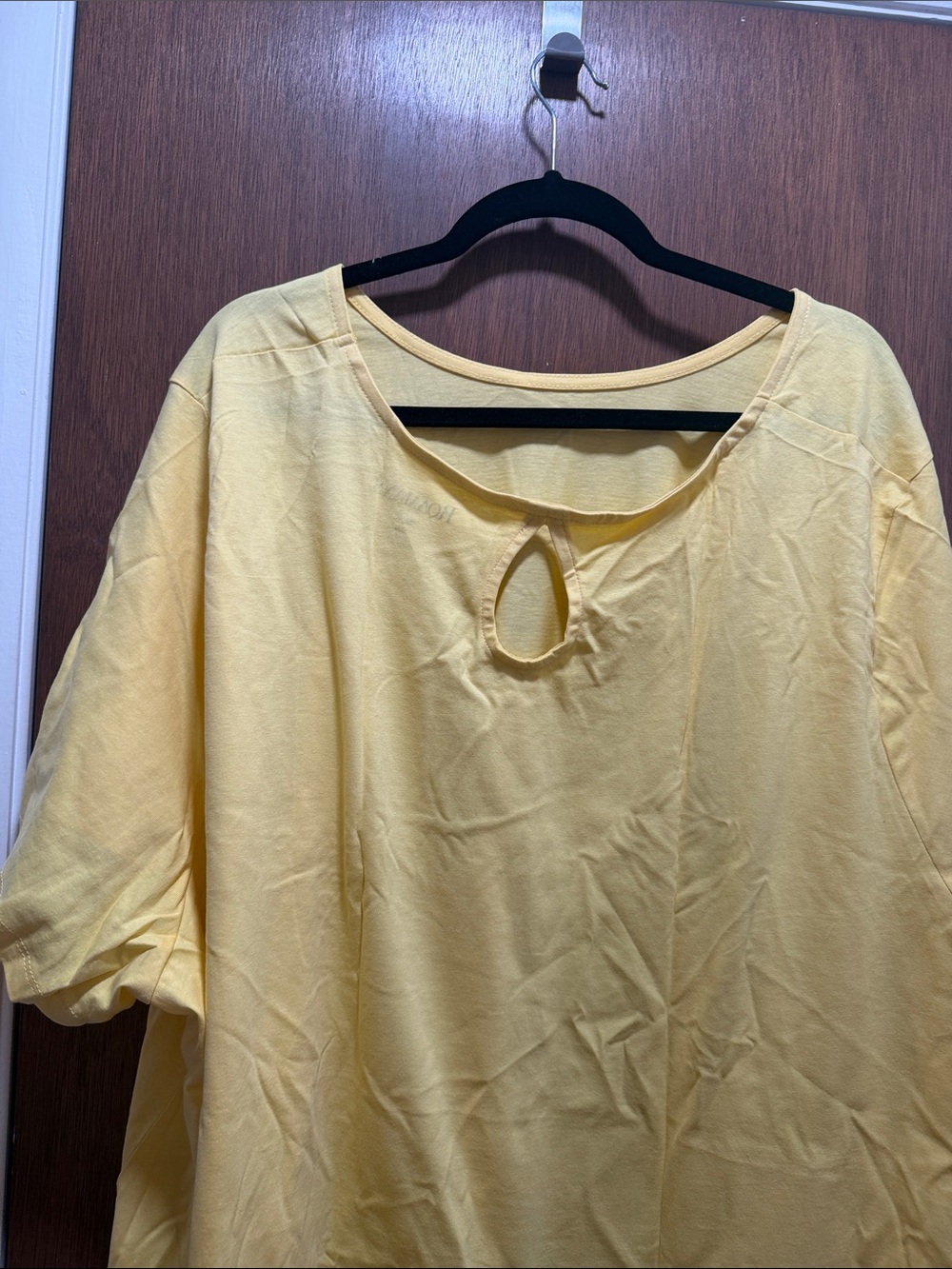 Roaman's Bright Yellow Short Sleeve Relaxed Tee - Picture 2 of 3